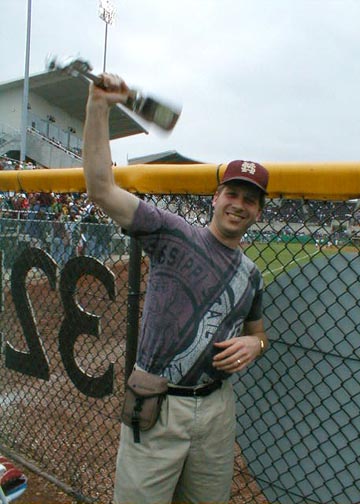Ringing my cowbell in Left Field Lounge